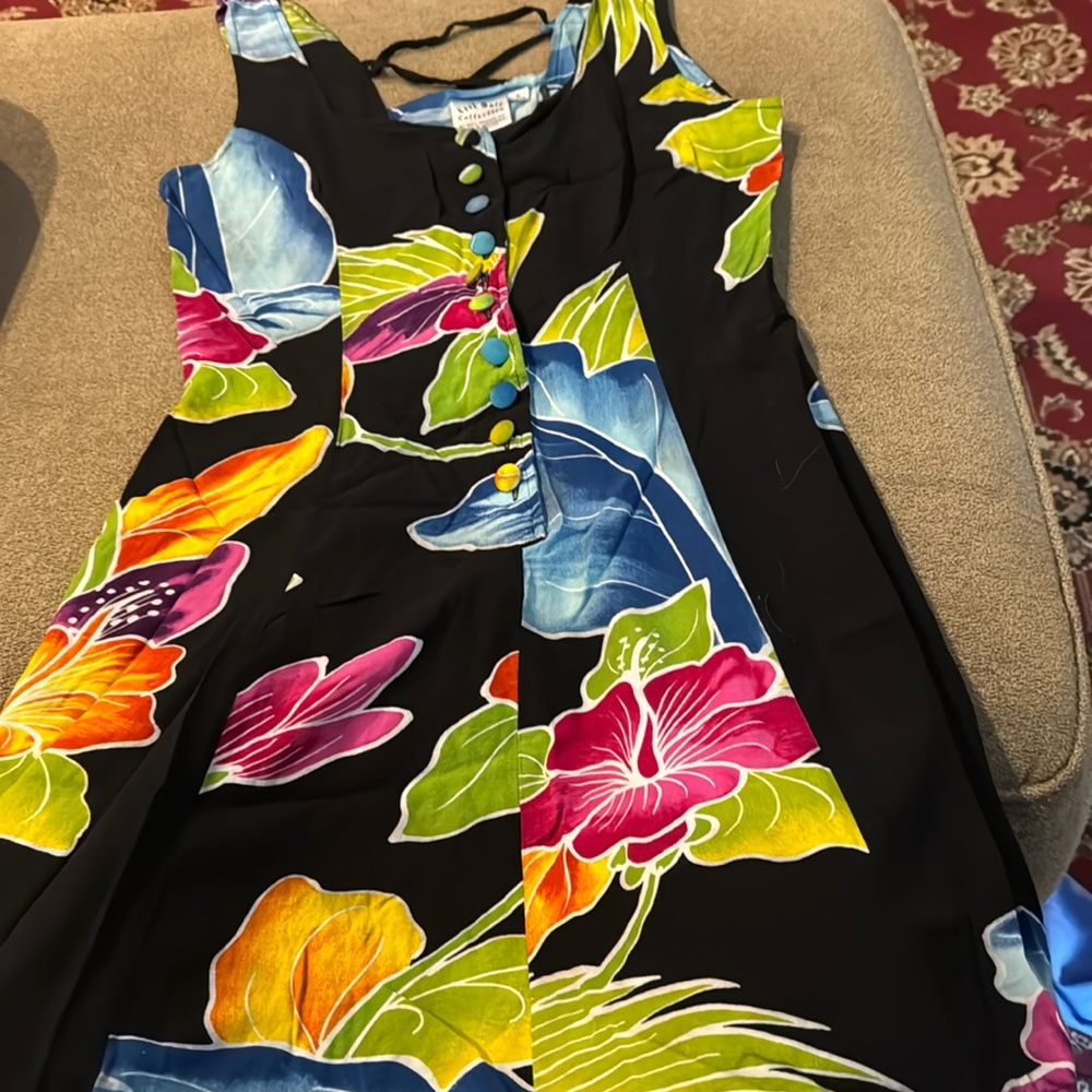 Kosi Bali Collection 100% Rayon Tropical Mini Dress Size Small (TD)